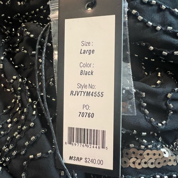 ❤️ROMEO & JULIET COUTURE GOLD BEADED HALTER DRESS NEW WITH TAGS!! SIZE L. - Picture 6 of 8